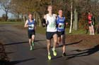 Barrie Maskell leads eventual winner Oliver James and Jonnie Nisbit during the under-20s Heaton Memorial Road Race.